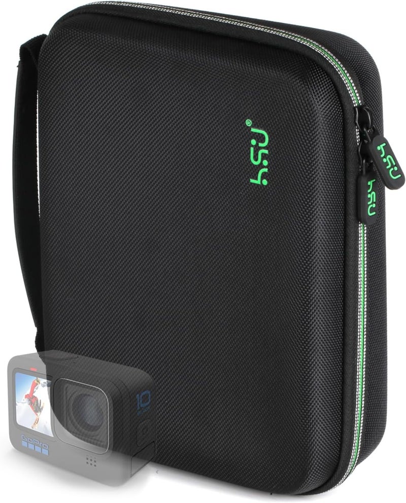 HSU Protective Carrying Case Compatible with Go Pro Hero 13, 12, 11, 10, 9, 8, 7, 6, 5, 4, 3 and Accessories, Light and Medium Security Bag, Compact and Safe Action Camera Travel Storage - Image 1